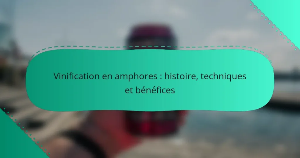 Vinification en amphores : histoire, techniques et bénéfices
