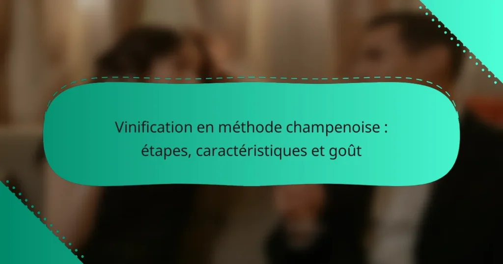 Vinification en méthode champenoise : étapes, caractéristiques et goût