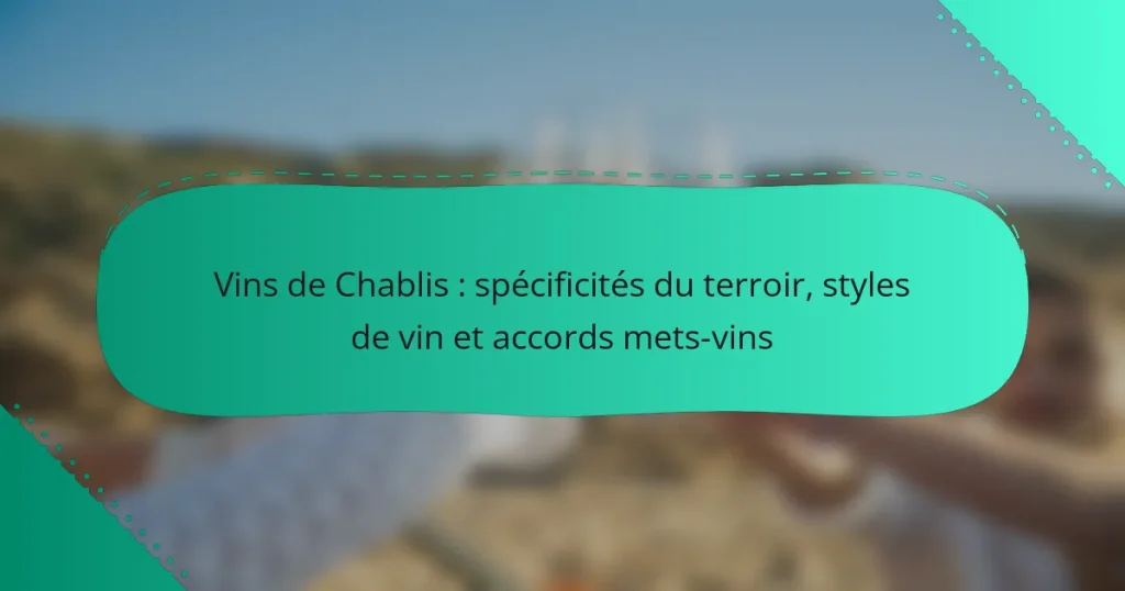 Vins de Chablis : spécificités du terroir, styles de vin et accords mets-vins
